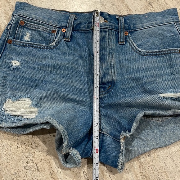 MADEWELL Relaxed Denim Shorts Ripped Edition in Homecrest Wash Size 25. - Picture 14 of 16
